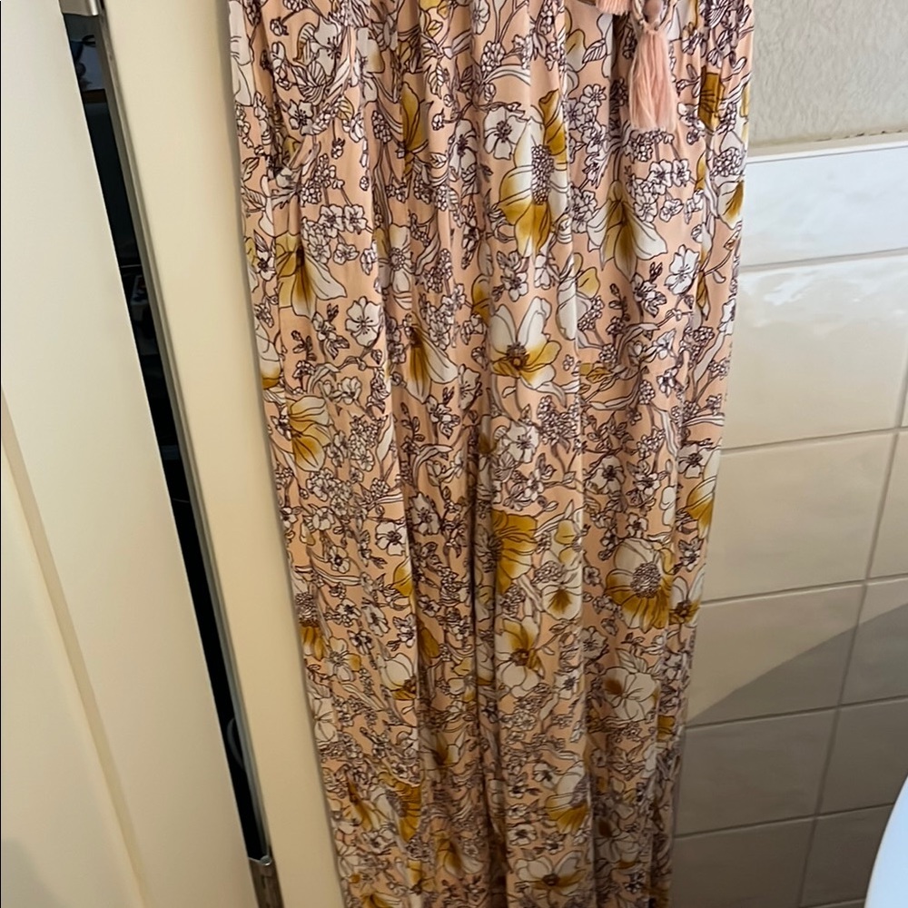 Floral print pants one piece super cute and light